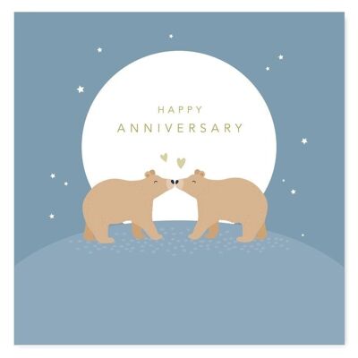 Coppia di orsi di buon anniversario