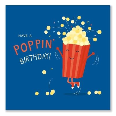 Tarjeta Poppin' Birthday Popcorn
