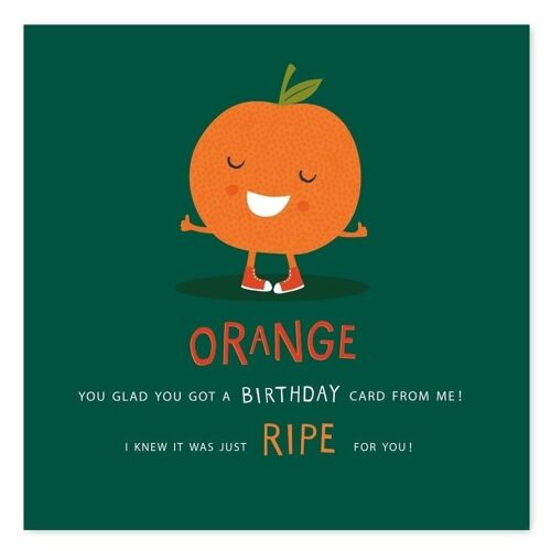 Orange Birthday Humour Card
