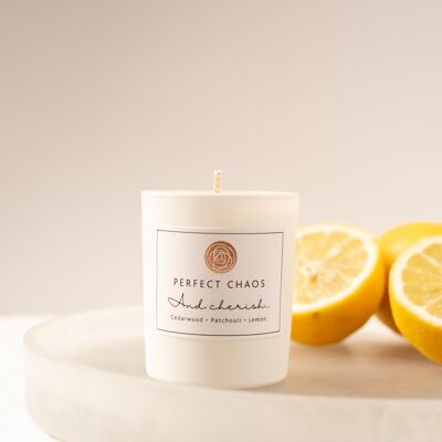 Travel Candle - Cedarwood, Patchouli and Lemon