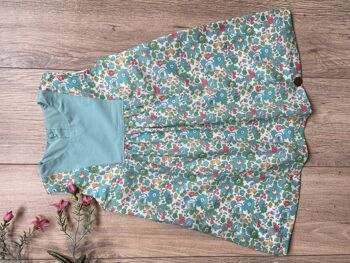 Robe Liberty - Fleurs vertes 3