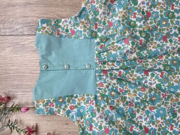 Robe Liberty - Fleurs vertes 5