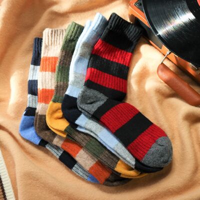Chaussettes en laine Merinos Klue | Sammlung RAYURES | 36-40