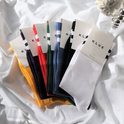 Chaussettes de tennis en coton bio Klue | Collection ATHLETICS VINTAGE STRIPES