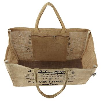 Grand sac en jute sac à provisions sac à main végétalien panier à provisions sac en jute sac en jute 9