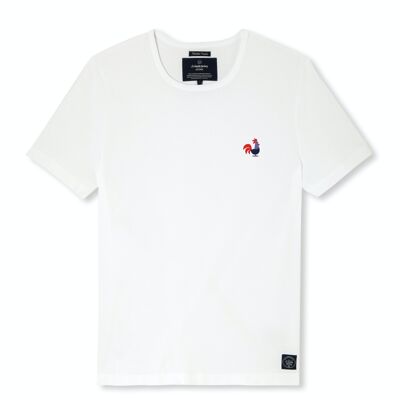 Short-sleeved Baptiste T-shirt embroidered COQ FRENCHY Ecru