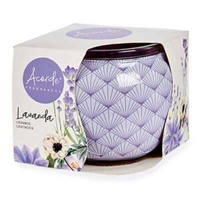 3 scented candles in glass - lavender