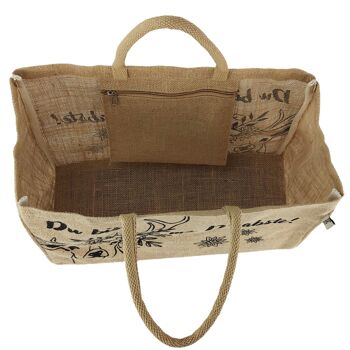 Grand sac en jute sac à provisions sac à main végétalien panier à provisions sac en jute sac en jute 8