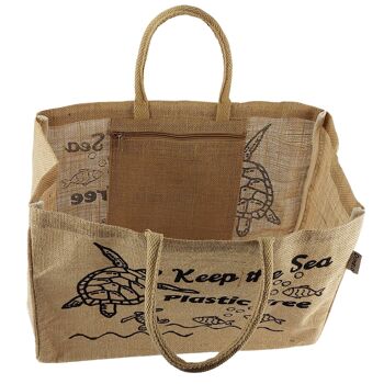 Grand sac en jute sac à provisions sac à main végétalien panier à provisions sac en jute sac en jute 10