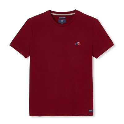 Barthelemy short-sleeved T-shirt with embroidered Bordeaux bike