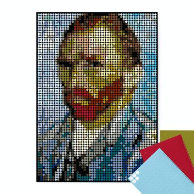 Set de pixel art con puntos de pegamento - vincent 50x70 cm