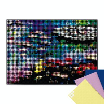 Set pixel art points de colle - nénuphars 50x70 cm 1