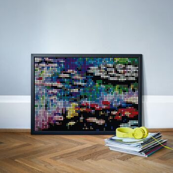 Set pixel art points de colle - nénuphars 50x70 cm 3
