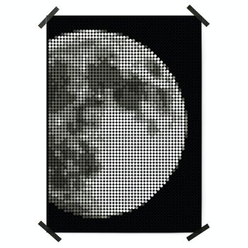 Set pixel art points de colle - lune 50x70 cm 4