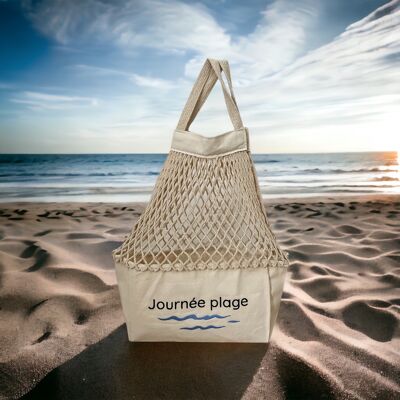 Mesh bag Beach day M Natural