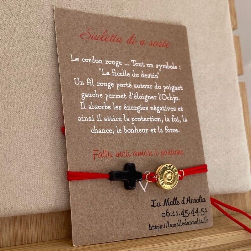 Bracciale in filo rosso manica revolver 45 self placcato oro 3 micron/argento placcato 10 micron