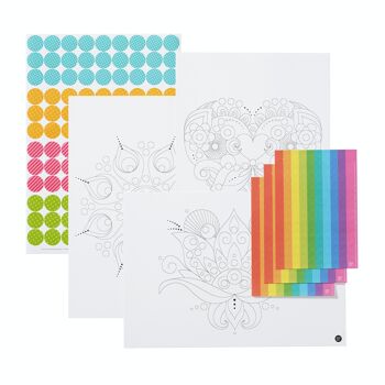 dots&clour - set de coloriage avec points de colle - 21x30 cm 2