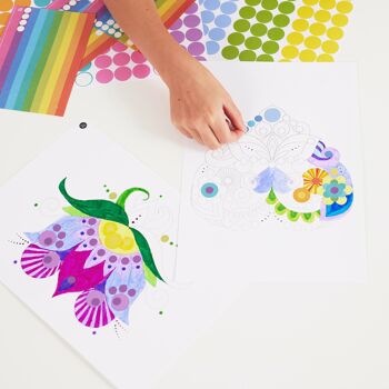 dots&clour - set de coloriage avec points de colle - 21x30 cm 6