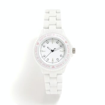 MONTRE PLASTIQUE ARMIS BLANCHE 1