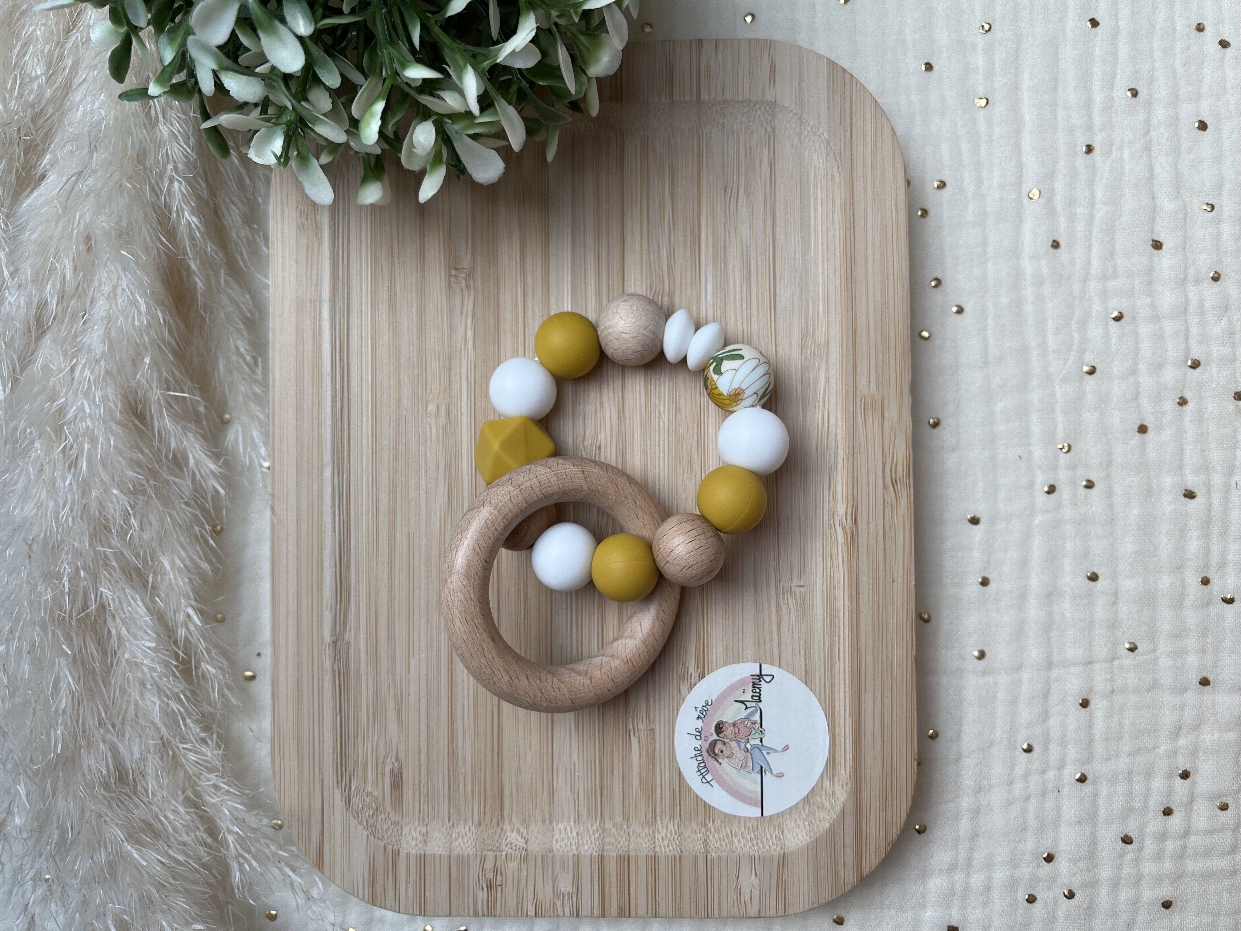 Anneau de dentition Moutarde