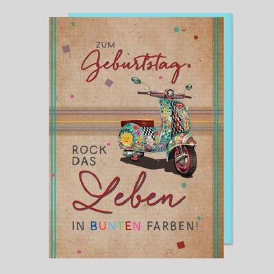 Geburtstagskarte ROCK DAS LEBEN