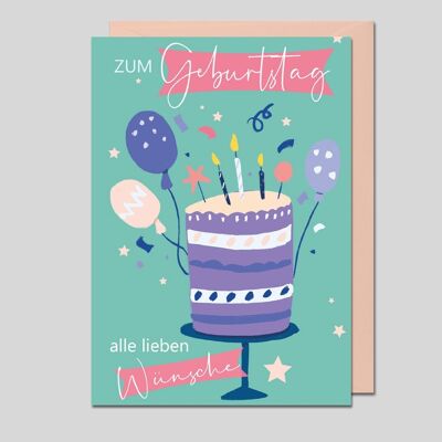 Geburtstagskarte Torte