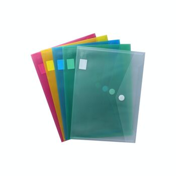 Pochettes pour documents A4 paysage avec velcro, en PP 1