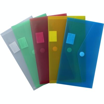 Dokumententaschen Sammelmappen Sichttaschen DIN Lang quer - Dokumentenmappe mit Klappe und Klettverschluss