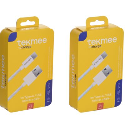 CABLE DE RED TEKMEE 1M TIPO-C/USB