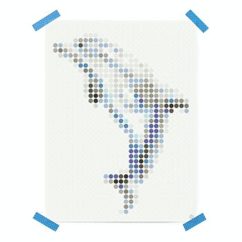 Set pixel art points de colle - dauphin 30x40 cm 4
