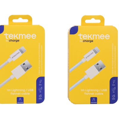 TEKMEE-Kabel 1M LIGHTNING/USB-FISCHNETZ