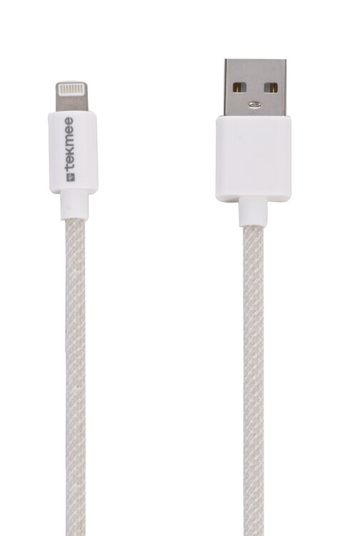 TEKMEE cable  1 M LIGHTNING/USB FISHNET