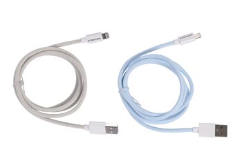 TEKMEE cable  1 M LIGHTNING/USB FISHNET 3