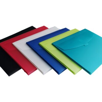 EXXO Action Wallet - Premium document case A4 landscape with filling height and Velcro in opaque
