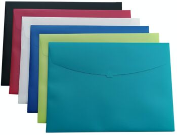 EXXO by HFP Action Wallet - Chemise de collection de sacs à documents haut de gamme A2 paysage avec velcro en opaque 1