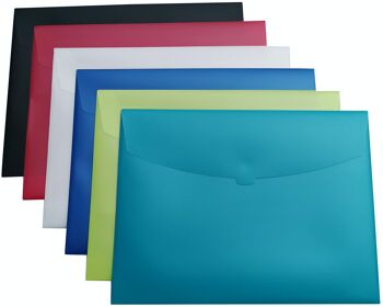 EXXO by HFP Action Wallet - Classeur de collection de sacs à documents haut de gamme A3 paysage avec velcro en opaque 1