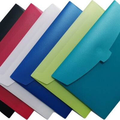 Premium document bag binder A5 landscape with Velcro in opaque