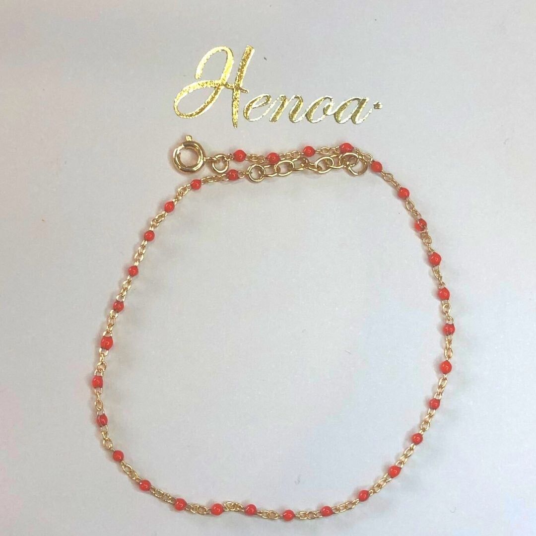 Hénoa* catena alla caviglia placcata oro rosso