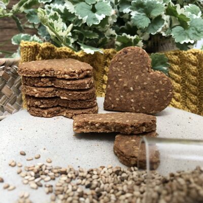 Organic Sesame - 100g (~17 biscuits) Gluten-free gourmet shortbread