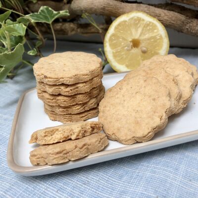 Bio-Zitrone – 100 g (~17 Kekse). Bio-vegane Kekse ohne Gluten oder Laktose