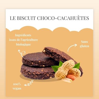 Choco - Cacahuetes orgánicos - 100 g (~17 galletas)