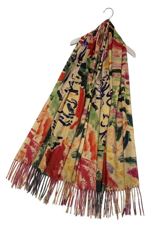 Matisse 'La Japonaise: Woman beside the Water' Wool Tassel Scarf - Multi