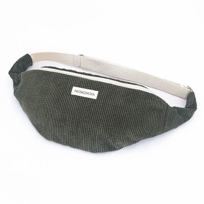 XL fanny pack in forest green corduroy