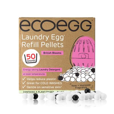 Ecoegg Umweltfreundliches Wäsche-Ei, Nachfüllungen von British Blooms, 50 Wäschen