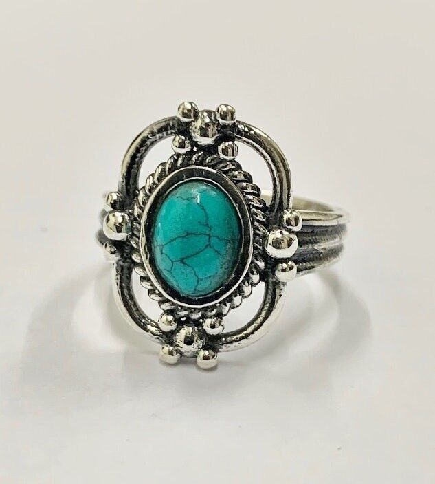 Achat Bague ovale vintage victorienne turquoise en gros