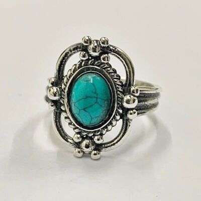 Victorian Vintage Oval Ring, Turquoise