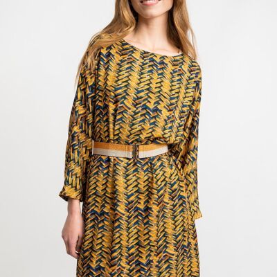 DRESS woman yellow - LEMAN