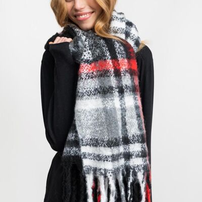 SCARF woman black gray - SARLES NEGRO