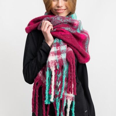 SCARF woman pink turquoise - SARLES ROSA