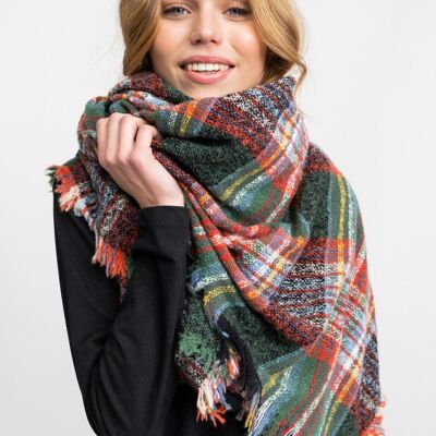 SCARF woman green red - TAMMIN